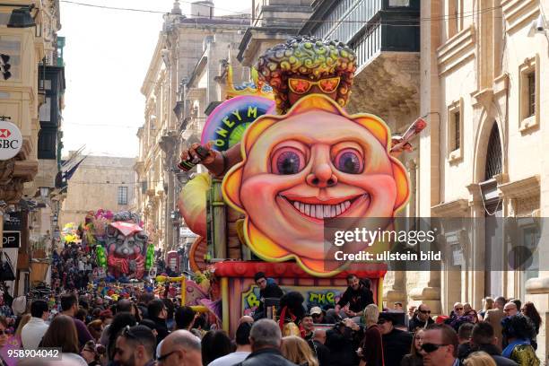 Karneval in Valletta - Landessprache Carnival - Hauptstadt Valletta, Umzug durch die Merchant Street