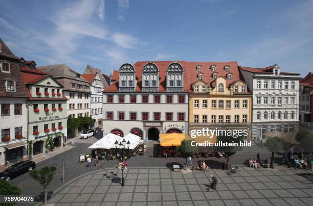 Sachsen Anhalt Stadtansicht Ansicht Naumburg Marktplatz Markt