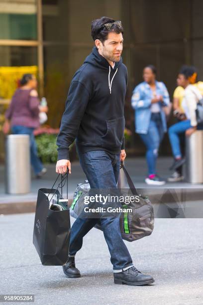 Max Greenfield is seen in Midtown on May 15, 2018 in New York City.