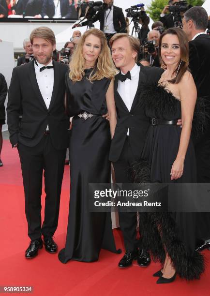 Pascale Arbillot, Alex Lutz and Elodie Bouchez attends the screening of "Solo: A Star Wars Story" during the 71st annual Cannes Film Festival at...