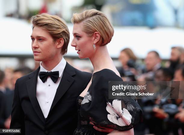 Elizabeth Debicki and Joe Alwyn attend the screening of "Solo: A Star Wars Story" during the 71st annual Cannes Film Festival at Palais des Festivals...