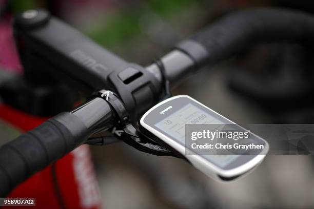 Detail view of the bicycle for Peter Stetina of The United States and Team Trek Segafredo during stage three of the 13th Amgen Tour of California, a...