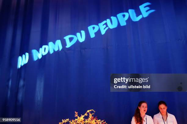 April 23, 2017 - Henin Beaumont, Nord, France. French nationals are going to the polls to elect their next president. In a highly charged election,...