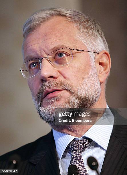 Grigoriy Aleksandrovich Marchenko, governor of the National Bank of Kazakhstan, speaks at the Euromoney Central Eastern European Forum in Vienna,...