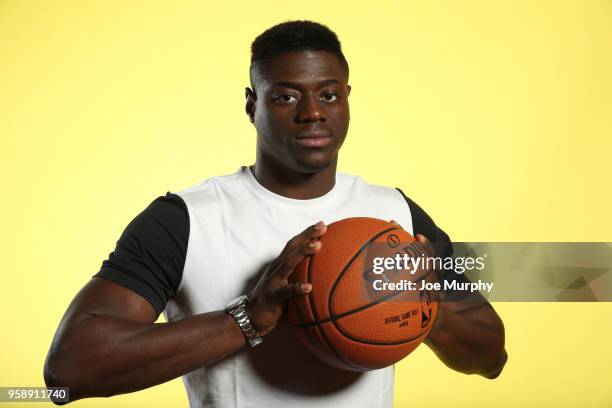 Draft Prospect, Rawle Alkins poses for a portrait during the 2018 NBA Combine circuit on May 15, 2018 at the Intercontinental Hotel Magnificent Mile...