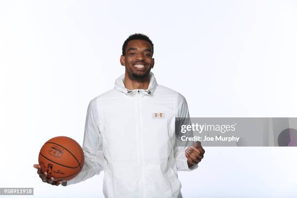 Draft Prospect, Keita Bates-Diop poses for a portrait during the 2018 NBA Combine circuit on May 15, 2018 at the Intercontinental Hotel Magnificent...