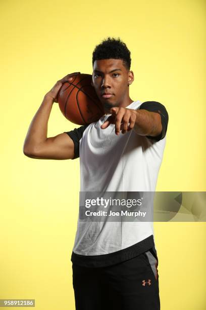 Draft Prospect, Allonzo Trier poses for a portrait during the 2018 NBA Combine circuit on May 15, 2018 at the Intercontinental Hotel Magnificent Mile...