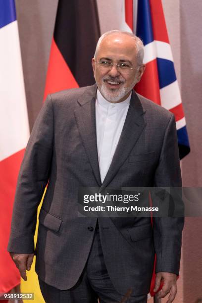 Iranian Foreign Minister Mohammad Javad Zarif attends the start of a meeting on Iran Nuclear Deal on 15 May, 2018 in Brussels, Belgium.