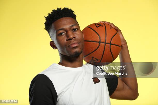 Draft Prospect, Tyus Battle poses for a portrait during the 2018 NBA Combine circuit on May 15, 2018 at the Intercontinental Hotel Magnificent Mile...