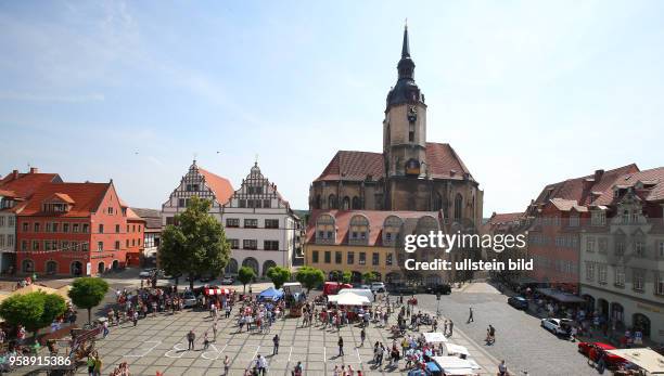 Sachsen Anhalt Stadtansicht Ansicht Naumburg Wenzelskirche Marktplatz Markt