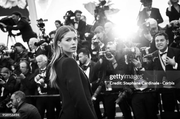 Doutzen Kroes attends the screening of 'Solo: A Star Wars Story' during the 71st annual Cannes Film Festival at Palais des Festivals on May 15, 2018...