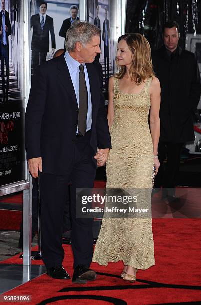 Actors Harrison Ford and Calista Flockhart arrive to the "Extraordinary Measures" Los Angeles Premiere at Grauman's Chinese Theatre on January 19,...