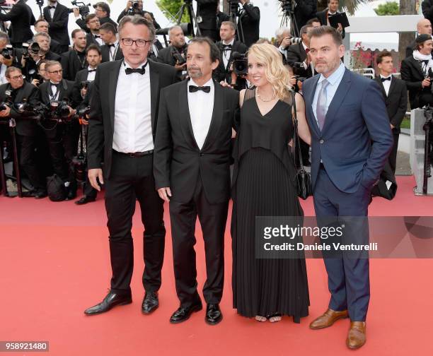 Clovis Cornillac, director Andrea Bescond,Eric Metayer and a guesT attend the screening of "Solo: A Star Wars Story" during the 71st annual Cannes...