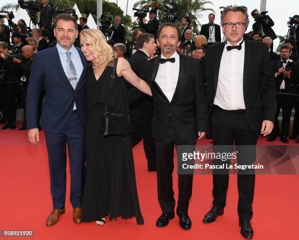 Clovis Cornillac, director Andrea Bescond,Eric Metayer and a guesT attend the screening of "Solo: A Star Wars Story" during the 71st annual Cannes...