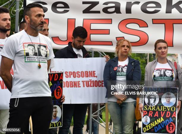 Citizens of Sarajevo and Banja Luka gather in a joint protest in Sarajevo on May 15 seeking justice in two criminal cases that happened two years ago...