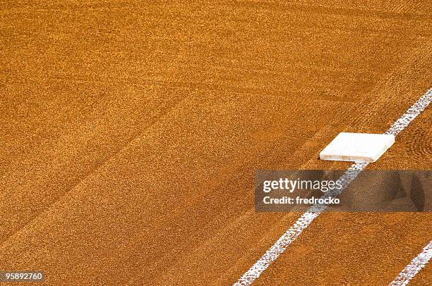baseball field at baseball game - infield stock pictures, royalty-free photos & images