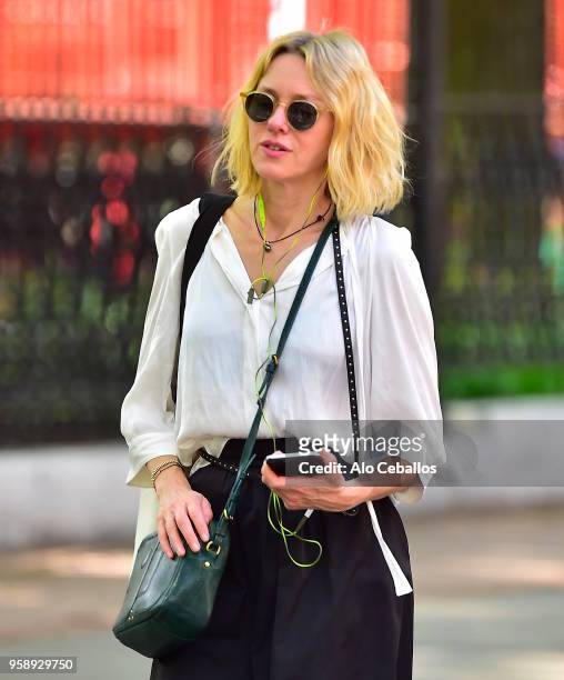 Naomi Watts is seen in Tribeca on May 15, 2018 in New York City.