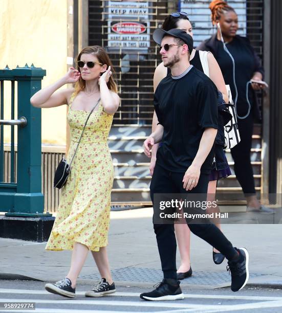 Actress Kate Mara and Jamie Bell are seen walking in soho on May 15, 2018 in New York City.