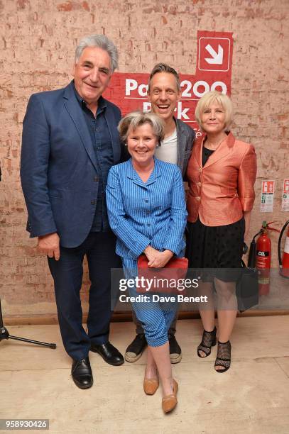 Jim Carter, Imelda Staunton, Trevor White and guest attend the Park Theatre's 5th Birthday featuring a gala performance of "Building The Wall" on May...