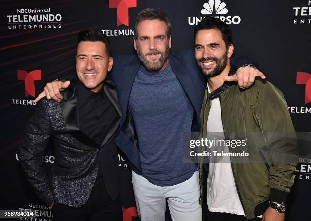 Telemundo Upfront Celebration in New York City on Monday, May 14, 2018 -- Pictured: Jorge Bernal, "Suelta la Sopa", Carlos Ponce, Ignacio Serricchio,...