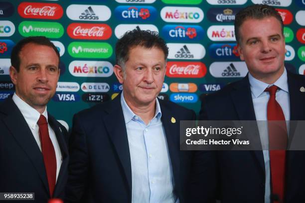 Gerardo Torrado Sports Director of Mexico Team, Juan Carlos Osorio head coach of Mexico and Dennis te Kloese General Director of national teams pose...
