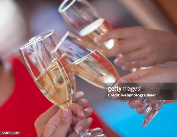 toast - glass half full party stock pictures, royalty-free photos & images