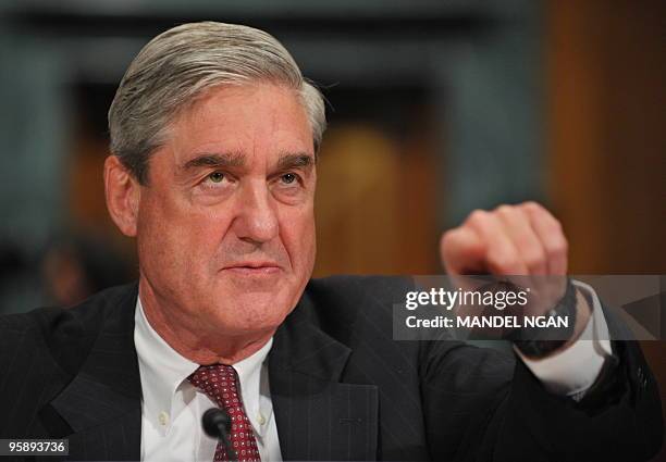 Director Robert Mueller testifies before the Senate Judiciary Committee on the attempted Christmas Day attack, January 20, 2010 in the Dirksen Senate...