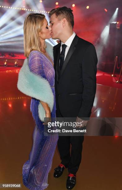 Paris Hilton and Chris Zylka attend the de Grisogono party during the 71st annual Cannes Film Festival at Villa des Oliviers on May 15, 2018 in Cap...