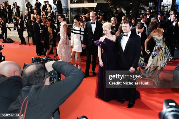 Actress Emilia Clarke and Actor Alden Ehrenreich attend the screening of "Solo: A Star Wars Story" during the 71st annual Cannes Film Festival at...