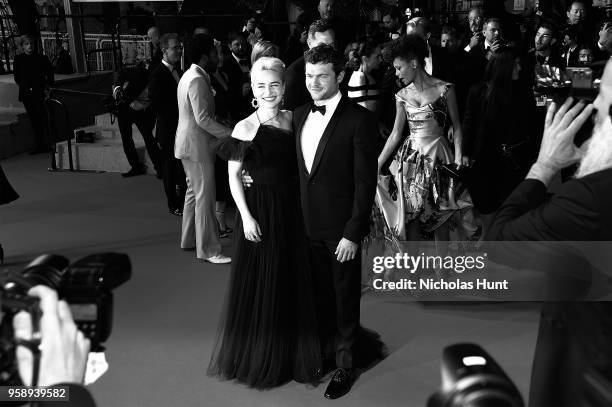 Actress Emilia Clarke and Actor Alden Ehrenreich attend the screening of "Solo: A Star Wars Story" during the 71st annual Cannes Film Festival at...