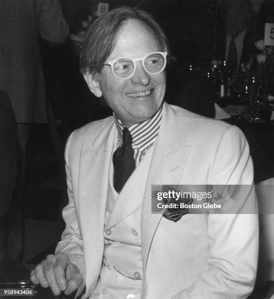 Author Tom Wolfe attends a reception at International Place in Boston on Feb. 13, 1990. Wolfe was set to deliver a speech to a crowd of some 200...