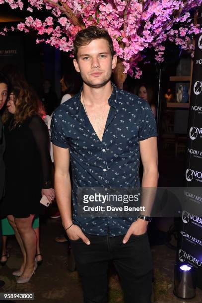 Jeremy Irvine arrives at the Nobu Hotel London Shoreditch official launch event on May 15, 2018 in London, United Kingdom.