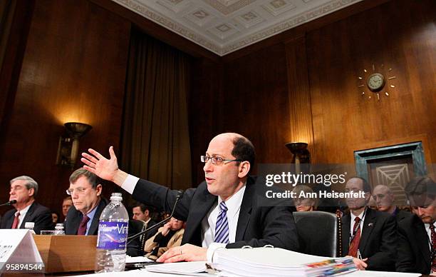 Assistant Homeland Security Secretary for Policy David Heyman testifies during a Senate Judiciary Hearing focusing on the attempted bombing incident...