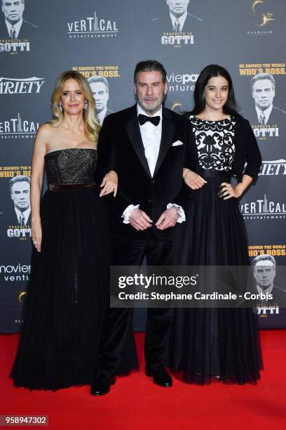 Kelly Preston, John Travolta and Ella Bleu Travolta attend a party in Honour of John Travolta's receipt of the Inaugural Variety Cinema Icon Award...