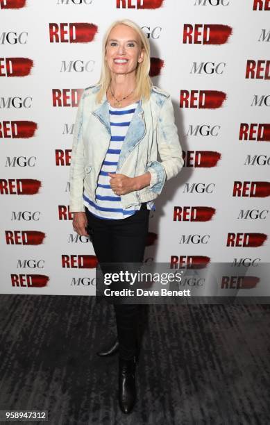 Anneka Rice attends the press night after party for "Red" at The National Cafe on May 15, 2018 in London, England.