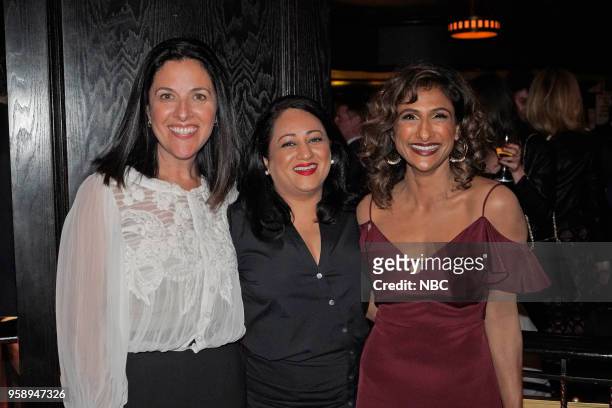 S Party at Del Posto Celebrating NBC's New Season -- Pictured: Tracey Pakosta, Co-President, Scripted Programming, NBC; Aseem Batra, Executive...