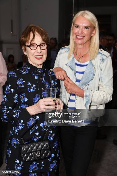 Una Stubbs and Anneka Rice attend the press night after party for "Red" at The National Cafe on May 15, 2018 in London, England.