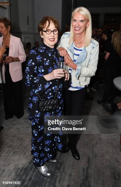 Una Stubbs and Anneka Rice attend the press night after party for "Red" at The National Cafe on May 15, 2018 in London, England.