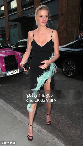 Lara Stone seen attending Nobu Hotel Shoreditch - launch party on May 15, 2018 in London, England.