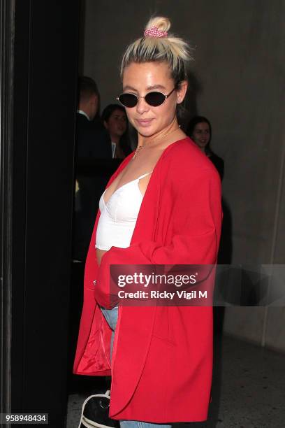 Jess Woodley seen attending Nobu Hotel Shoreditch - launch party on May 15, 2018 in London, England.