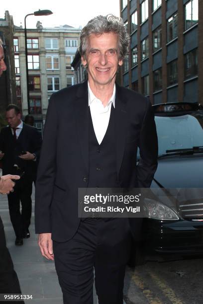 Peter Capaldi seen attending Nobu Hotel Shoreditch - launch party on May 15, 2018 in London, England.