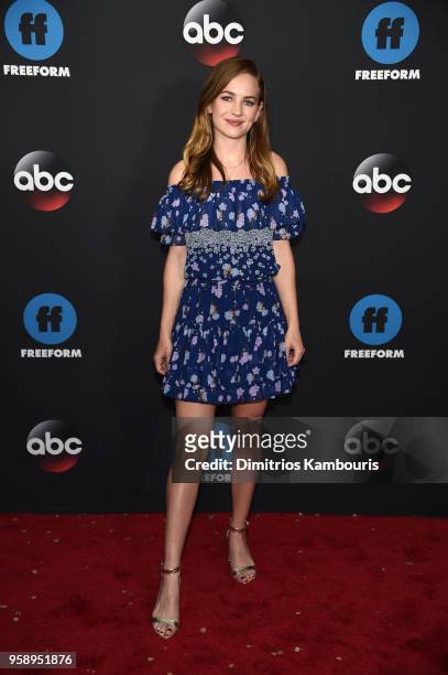Actress Britt Robertson attends during 2018 Disney, ABC, Freeform Upfront at Tavern On The Green on May 15, 2018 in New York City.