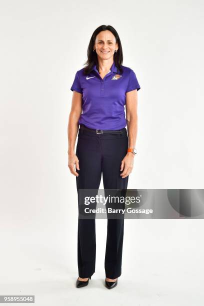 Sandy Brondello of the Phoenix Mercury Media Day on May 14 at Talking Stick Resort Arena in Phoenix, Arizona. NOTE TO USER: User expressly...