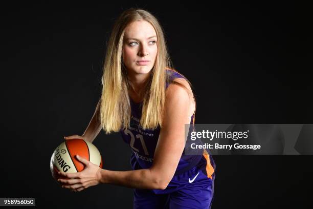 Marie Gulich of the Phoenix Mercury poses for a portrait at Media Day on May 14 at Talking Stick Resort Arena in Phoenix, Arizona. NOTE TO USER: User...