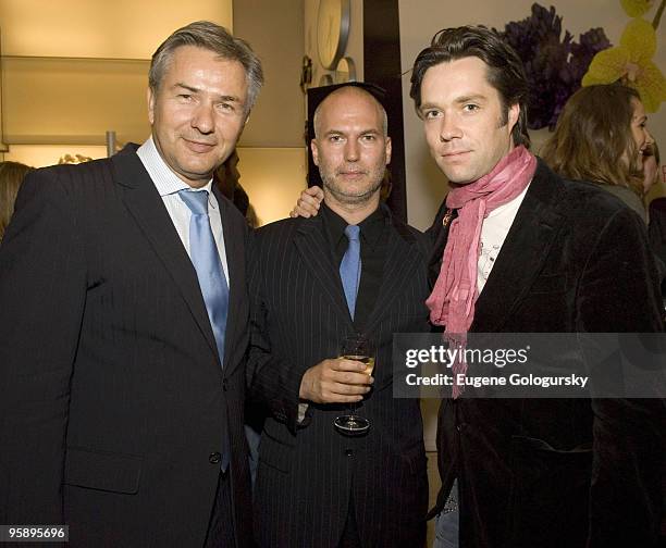 Klaus Wowereit, Mayor of Berlin, Klaus Biesembach, and Rufus Wainwright