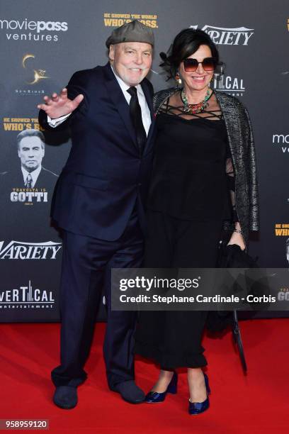 Stacy Keach and Malgosia Tomassi attend a party in Honour of John Travolta's receipt of the Inaugural Variety Cinema Icon Award during the 71st...