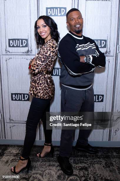 Jamie and Corinne Foxx visit AOL Build at Build Studio on May 15, 2018 in New York City.
