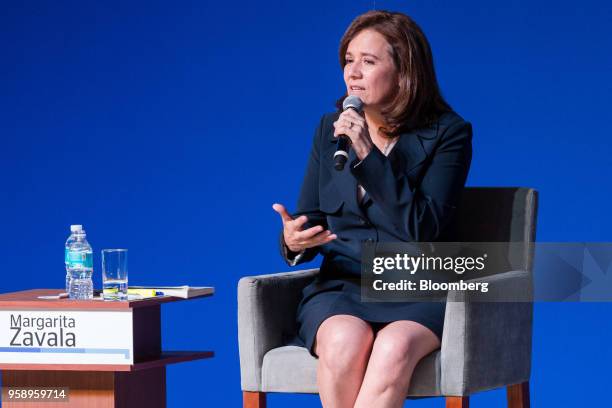 Margarita Zavala, Independent party presidential candidate, speaks during the BBVA Bancomer SA national meeting of regional councilors in Mexico...