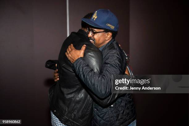 Rick Younger and Tim Meadows attend "Mean Girls" on Broadway at August Wilson Theatre on May 13, 2018 in New York City.