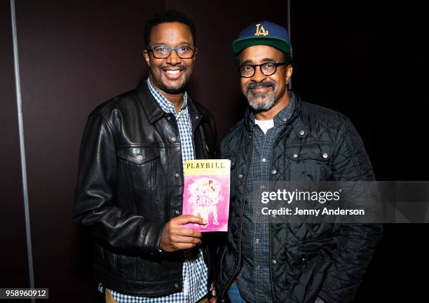 Rick Younger and Tim Meadows attend "Mean Girls" on Broadway at August Wilson Theatre on May 13, 2018 in New York City.